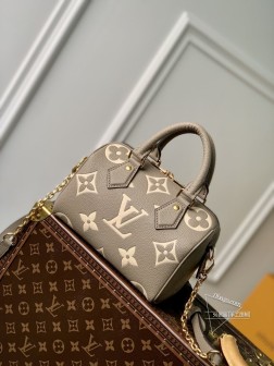LV M58953 Speedy Bandoulière 20 手袋 卡其丝印 光滑 Mon 材质
