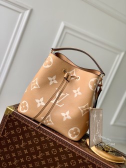LV M45256 NéoNoé 中号水桶包 Monogram Empreinte 压纹皮革