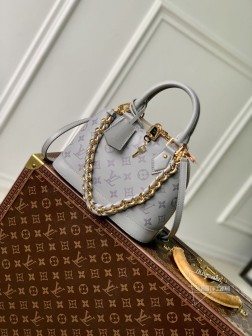 LV M12561 Alma BB 手袋 灰Monogram Ink 牛皮革 复刻版