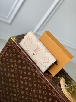 LV M82341 Emilie 钱夹 Monogram Empreinte 粒面皮革 进口顶级A货